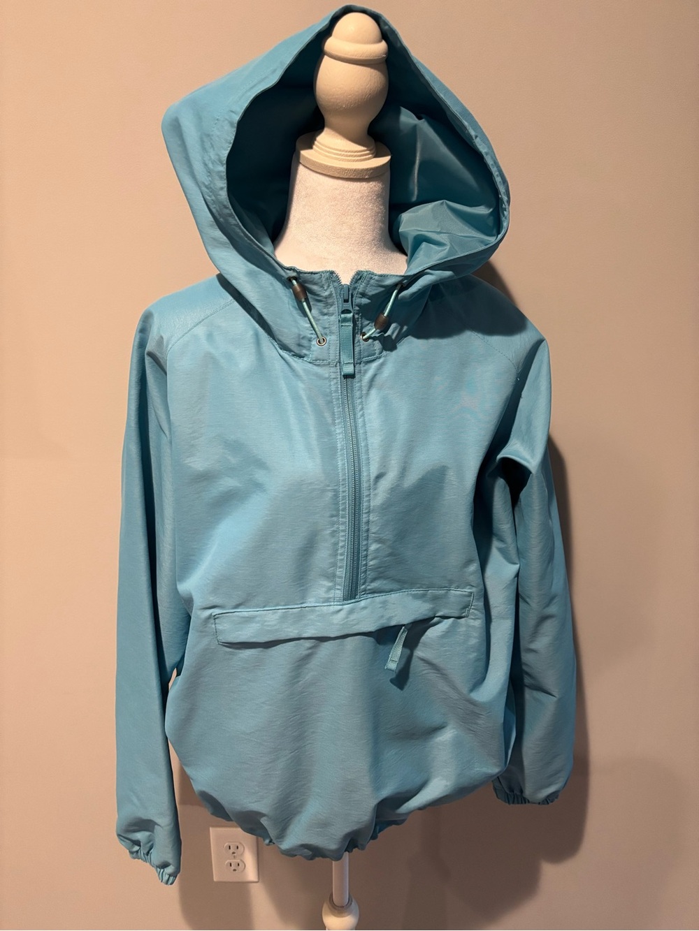Cabela's Light Aqua Hooded Pullover Anorak